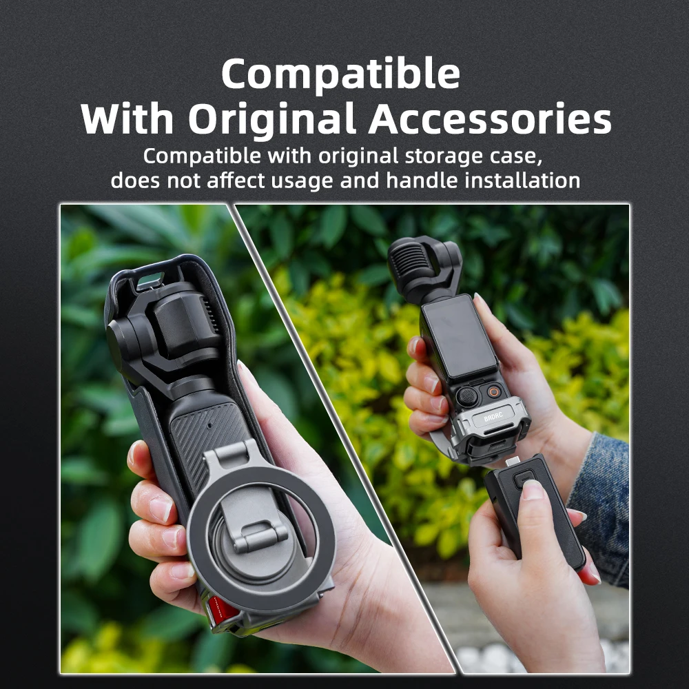 BRDRC Magnetischer Adapter für DJI Pocket 3 Teleprompter-Halterung, Kamera-Livestreaming-Halterung, Erweiterungsrahmen-Zubehör – Detail 6