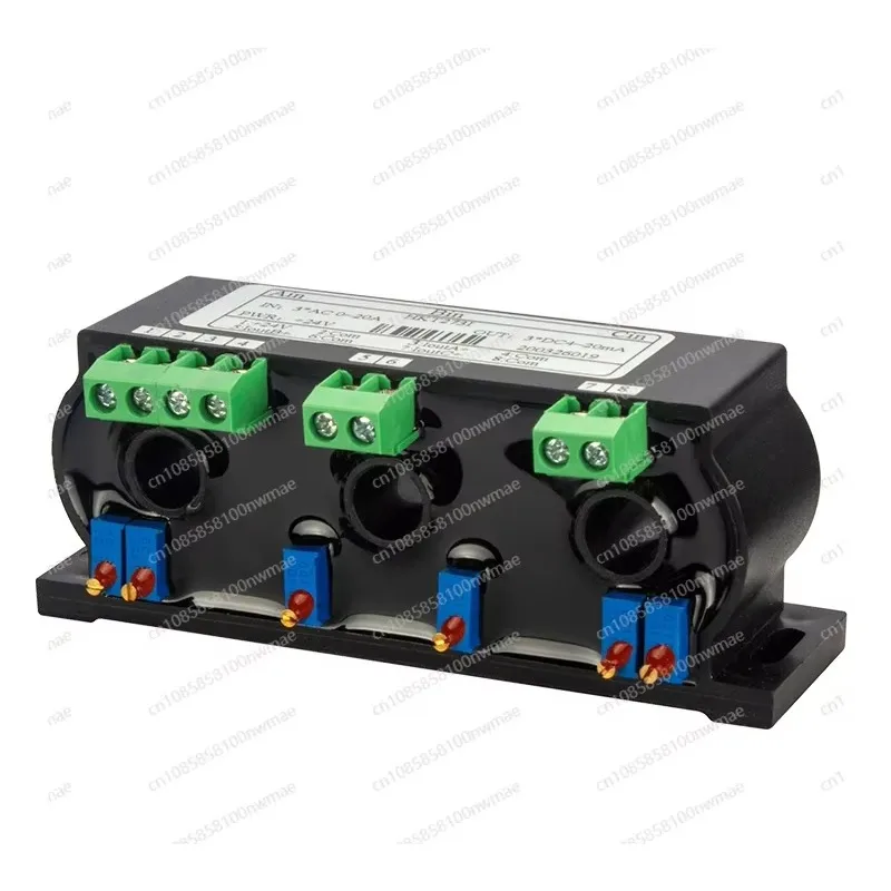 Three-phase AC Current Transmitter AC5A100A To 4-20mA0-10V Output Power Sensor Perforation