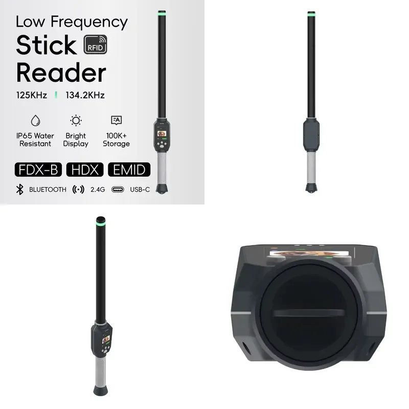 

26 BLUEWORTH Animal LF Tags Reader RFID Dog ID Chip Reader 134.2KHz FDX HDX Livestock Ear Tag Reader