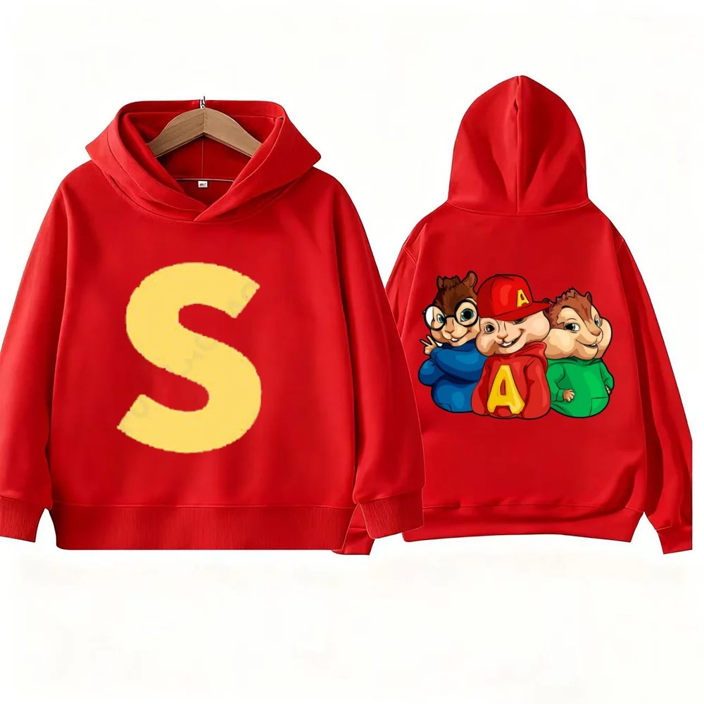 Alvin Chipmunk Halloween Costume Printed Hoodie Sportswear Spring and Autumn Children's Long Sleeve Casual Fashion Hoodie
