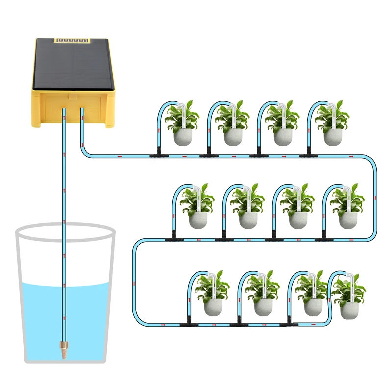 

Outdoor solar automatic watering device, business trip watering artifact, intelligent timing water pump spray shower flower