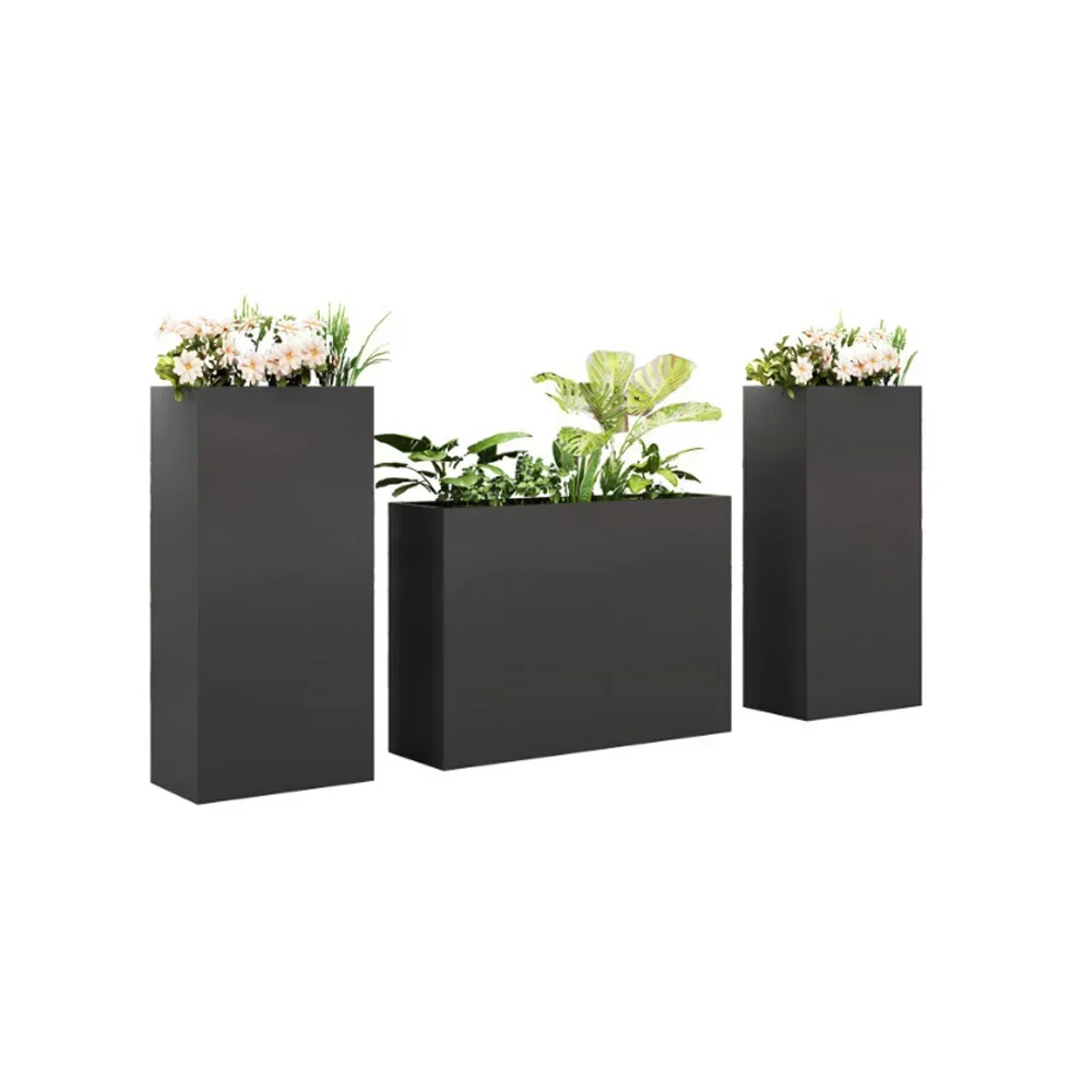 

Flower Box Fence Planter For Garden Shop Street Square Patio Outdoor