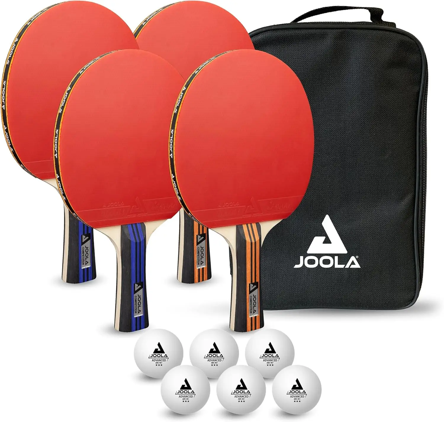 

Professional Table Tennis Paddles Set of 4 with 6 Training Balls and Carrying Case for Indoor Outdoor Play