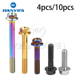 Wanyifa Titanium Bolts M10X20 25 30 35 40 45 50 55 60 65 70 75 80 90 100mm 1.25 Pitch Flange Fasteners for Motorcycle Bike Parts