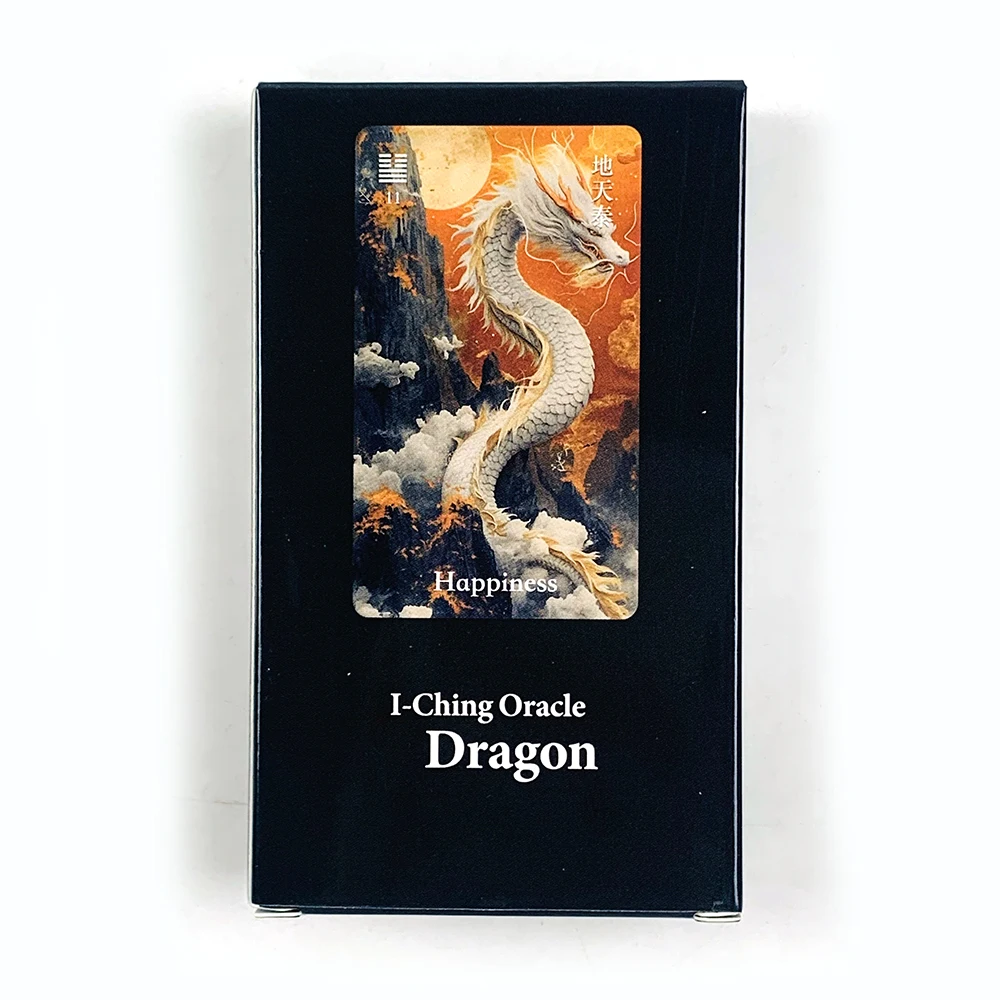I Ching Oracle Dragon - 64 cartes de divination chinoise I-Ching avec art du dragon pour les débutants et l'orientation quotidienne
