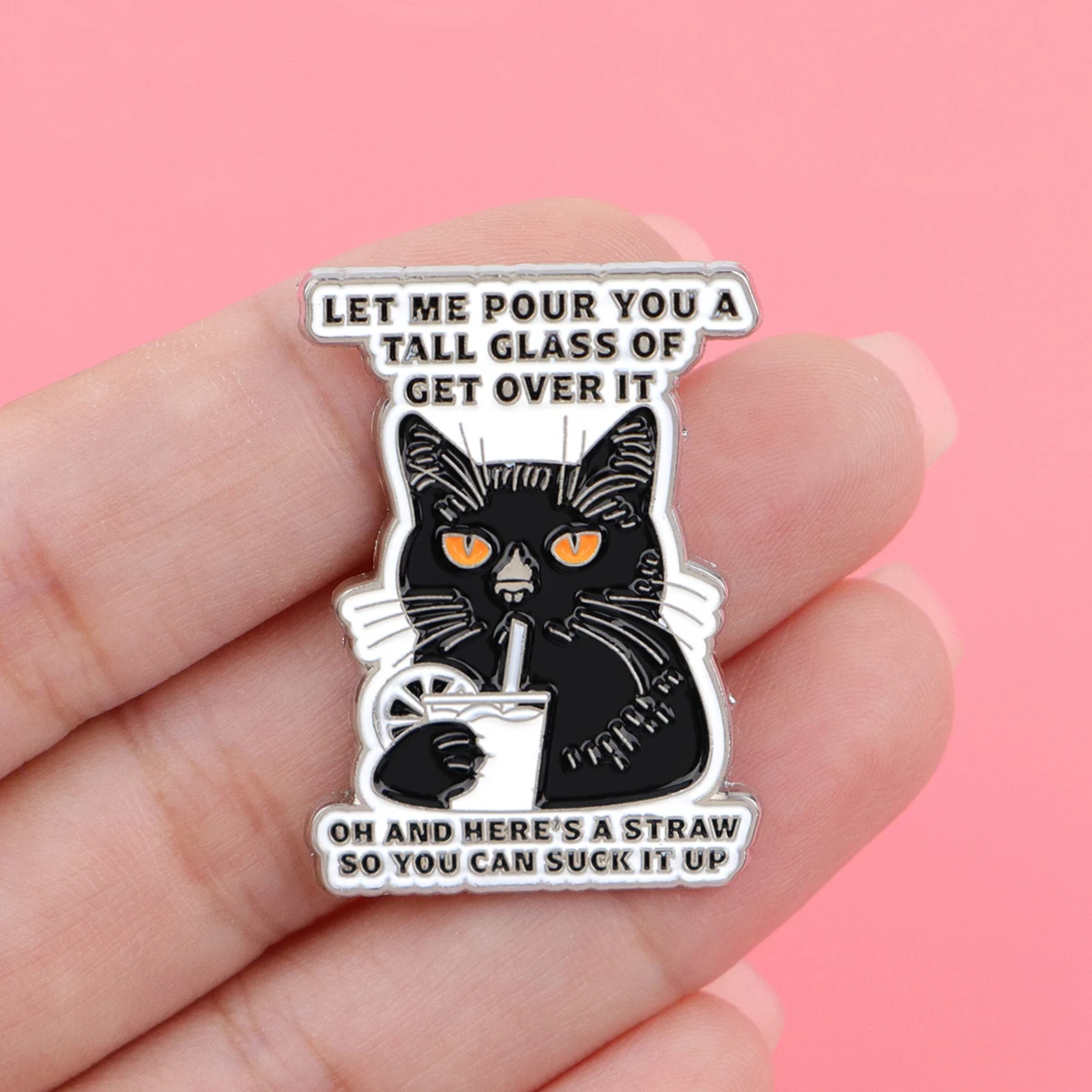 Bonito dos desenhos animados citação gato lapela pinos para mochilas macio esmalte pino masculino feminino broches emblemas pino em roupas jóias acessórios