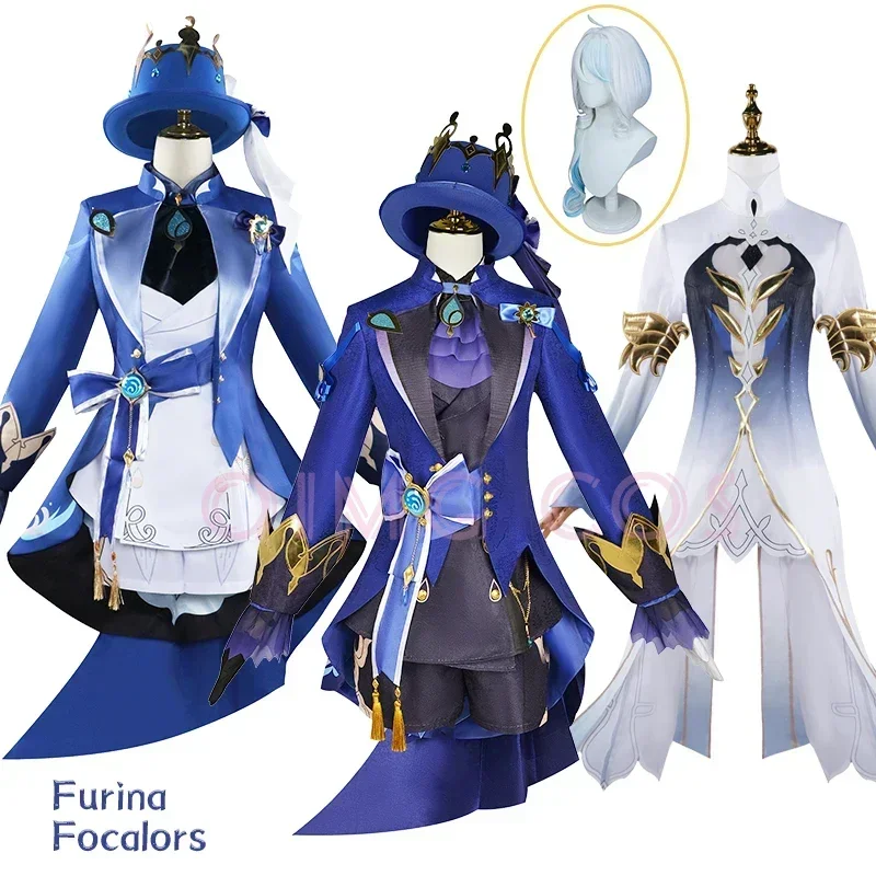 

Furina Focalors Cosplay Genshin Costume Impact Carnival Uniform Anime Halloween Party Costumes Masquerade Women Game