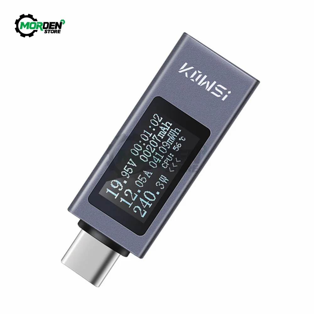 Multifunction Digital Display DC Voltage Ammeter Power Meter Type-c Cell Phone Charging Tester Detector for Electrician Tool