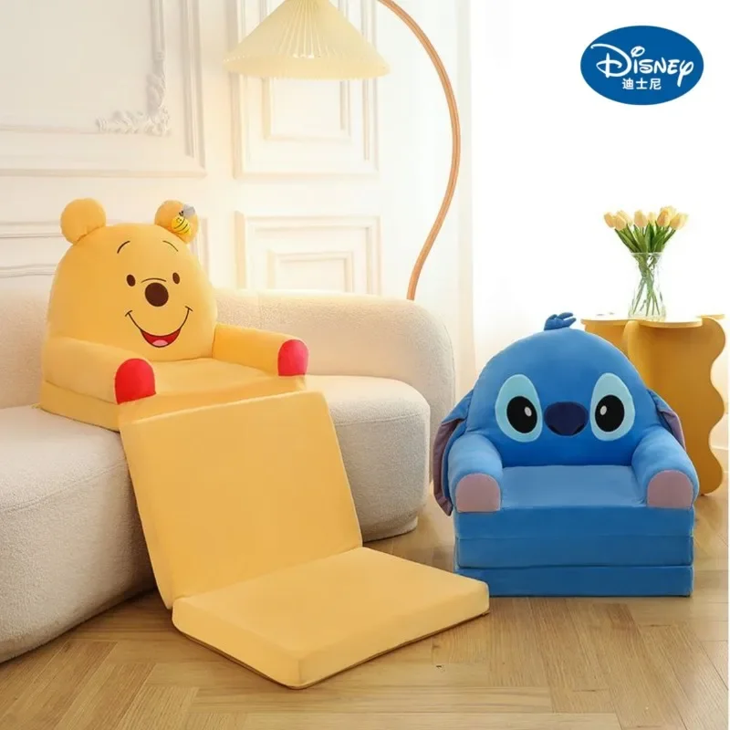 Disney-assento de sofá portátil dobrável, ponto, lótus, urso pooh, estilo bonito da boneca, criativo casa, decoração do quarto, presente das crianças