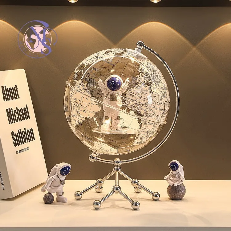 

Transparent globe ornament light luxury home living room TV cabinet office astronaut desktop decoration birthday gift