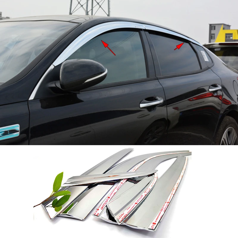 

FIT For Kia Optima K5 JF 2016-2020 ABS chrome waterproof Door Window Visor Vent Shades Sun Rain Guard 6PCS