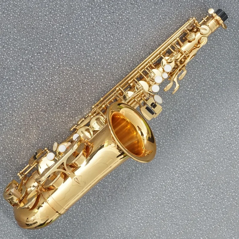 Professional Bb Tenor Saxophone Gold Brass Body Portable Woodwind Musical Instrument Support Custom Logo