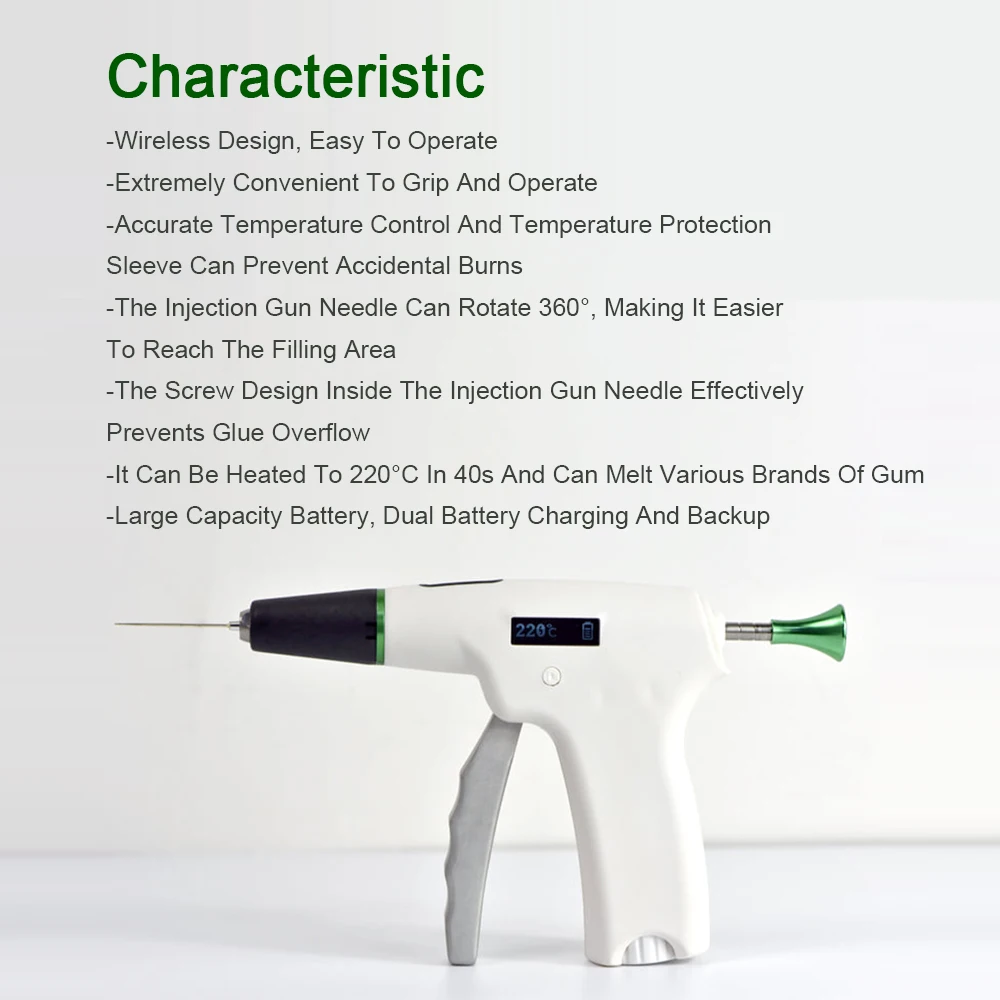 Dental Endo Gutta Percha Obturation System Wireless Obturation Pen And Gun OLED LCD Display Endodontic Dentistry Tools