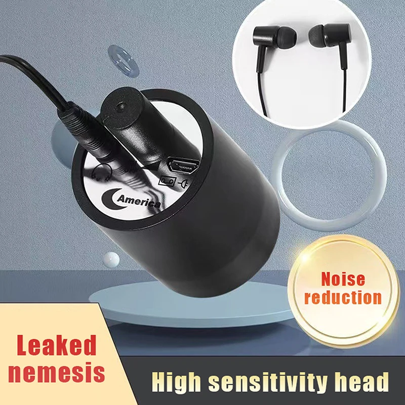 Portable Water Leak Detector Multi-functional Sound Detector Water Leak Detector for Various Construction Pipe Detection