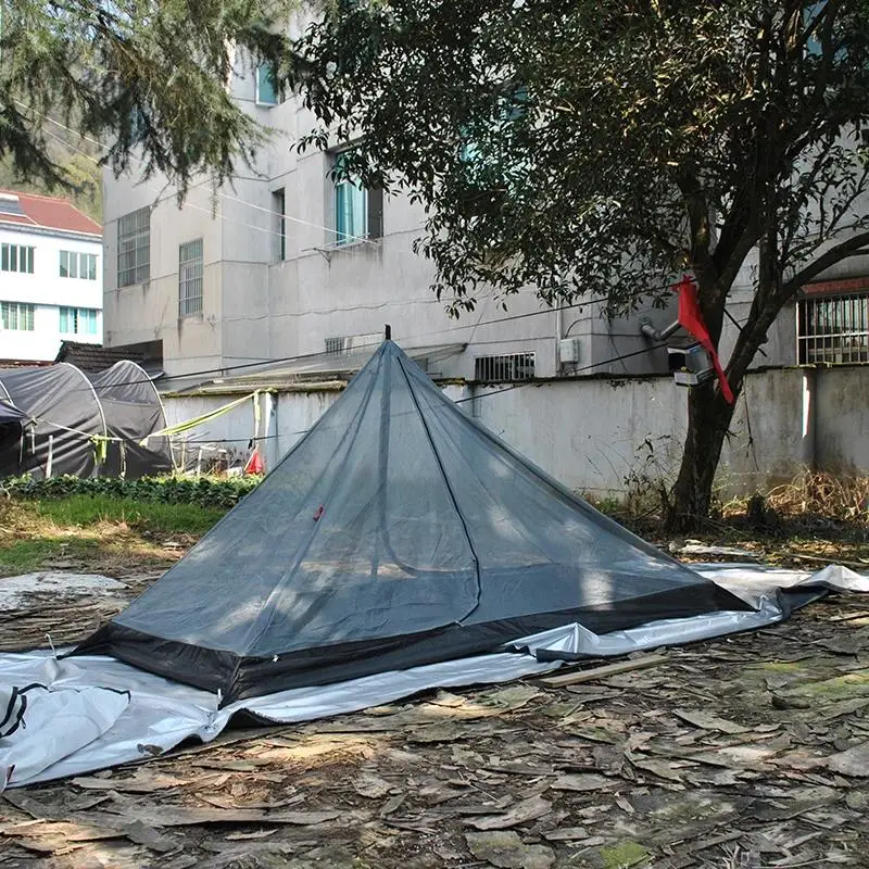 Imagem -03 - Tenda do Pólo de Trekking Ultraleve sem Pola Impermeável Leve Pessoa ao ar Livre Mochila Acampamento 12 Pessoa