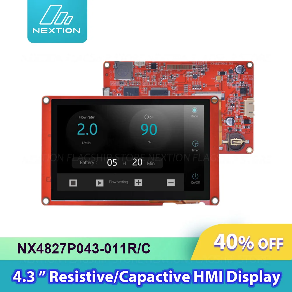 NEXTION 4,3-дюймовый ЖК-дисплей TFT HMI NX4827P043-011R/C Емкостный/резистивный экран с RGB 65K цвета истинного в жизни без корпуса