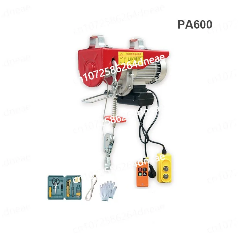 

600kg Electric Hoist Lifting Crane Cable Hoist Winch for Boat Car Garage Elevator with Wired Remote Control Lifter 1300W