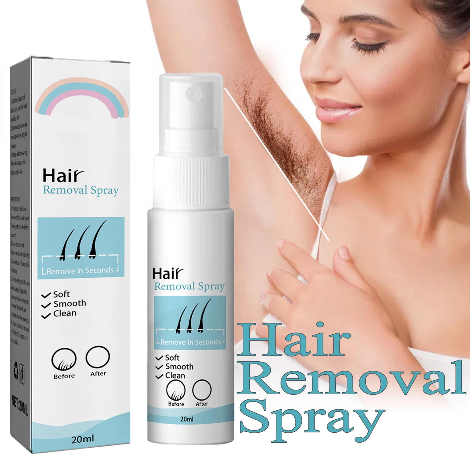 

20ml Hair Removal Spray Painless Hair Remover for Ladies Armpit Legs Arms Hair Growth Inhibitor Depilatory Body Cream Care