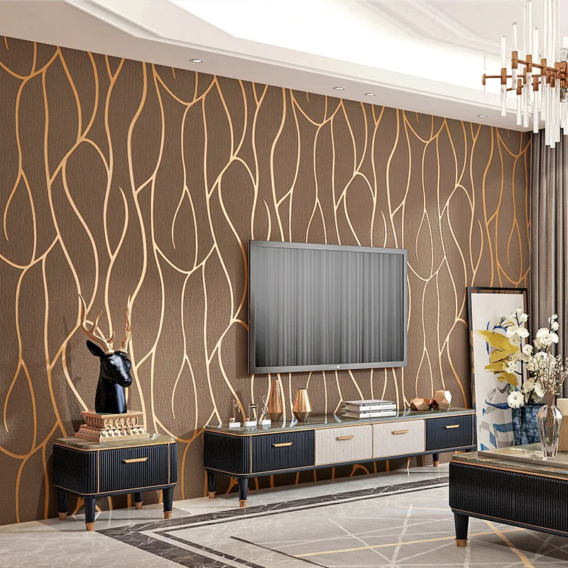 Faux Suede Wallpaper Nordic Geometric Pattern Modern Simple Fashion Living Room TV Background Wall Wallpaper