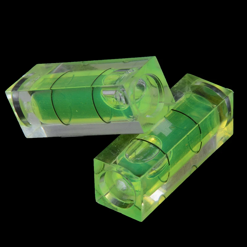New 2Pcs rectangular cube spirit level bubble measuring level ruler detector tool
