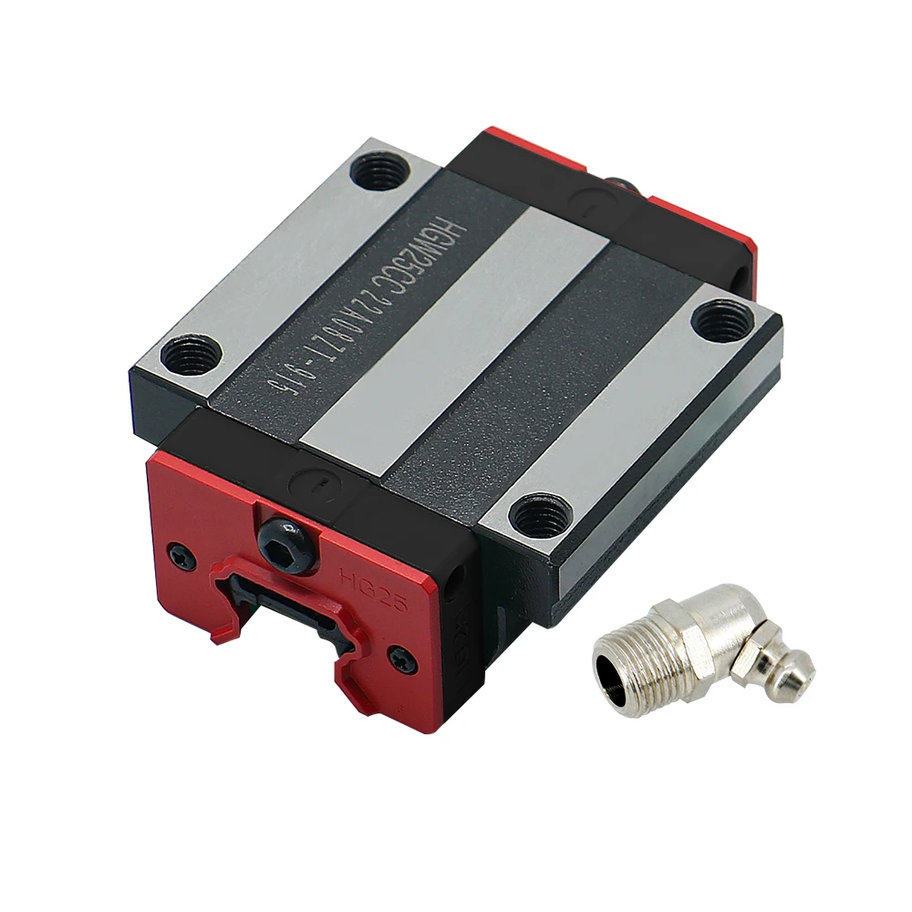 New Arrival HGW25CC Linear Guide Block HGR25 Flange Carriages with Grease Nipple Linear Rail Bearing For CNC Router