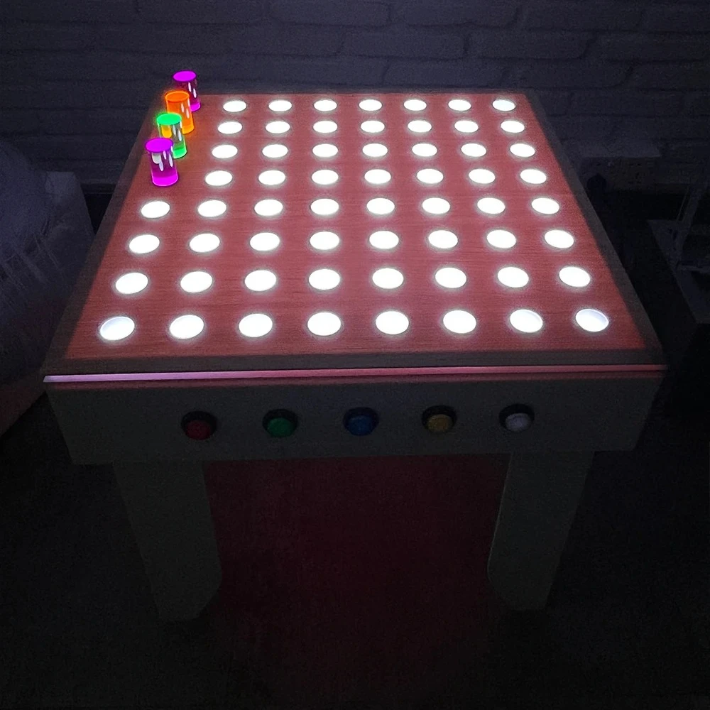 Interactive LED Sensory Learning Table 2-in-1 LED Light Table With Button Control For Kids Sensory Room