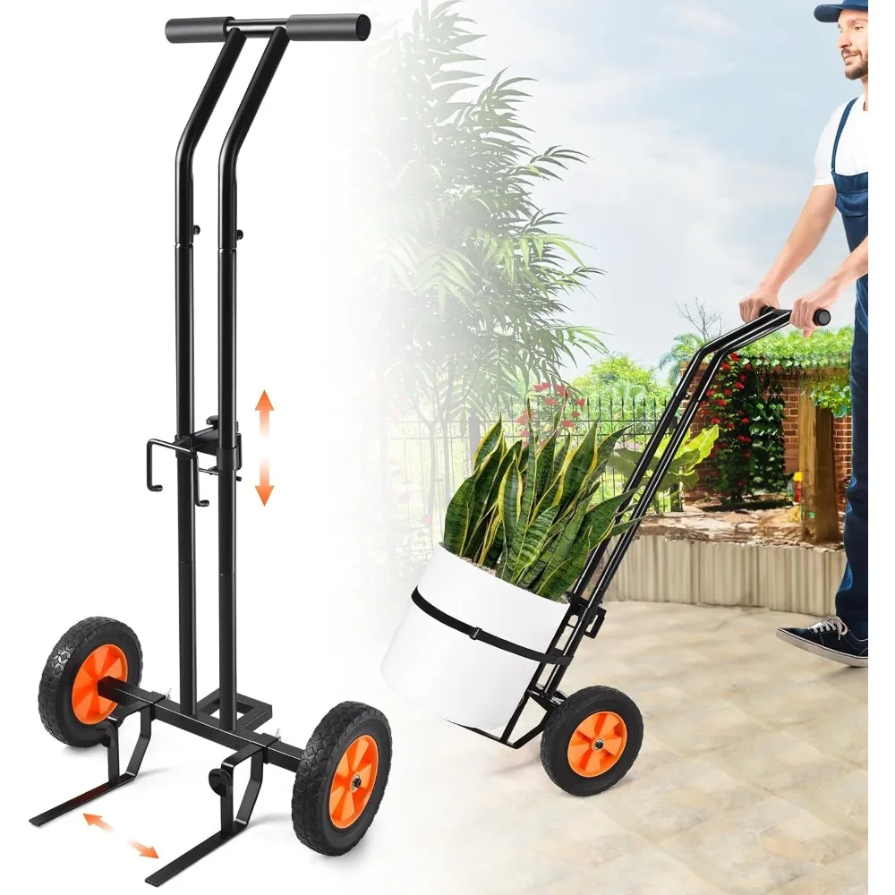 

Plant Caddy with Wheels, Heavy Duty Plant Dolly Cart with Adjustable Grabbing Arm and Suction Cups for Plant Pots, Garden Pot Mo