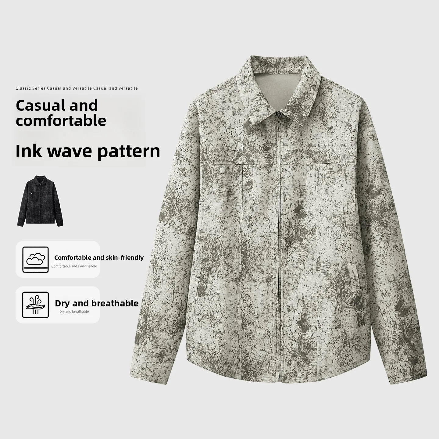 

Versatile White Bot Polyester Fiber 00 Flat Outfit irt for Men CS038P55 Autumn New Sle Casual Loose Fit Long Sve