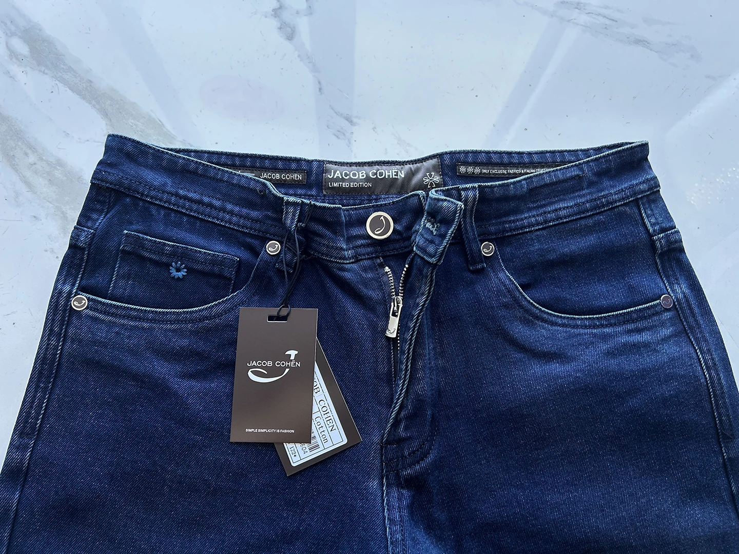OECHSLI Jeans Thick Cotton Men 2025 Autumn Winter new Embroidery outdoors zipper comfort Fashion straight Big size 30-40 Pants