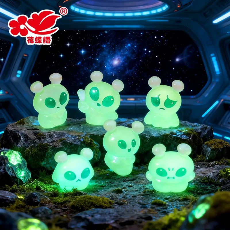 10pcs Mini alien resin accessories, micro landscape DIY decoration accessories, car desktop small ornaments