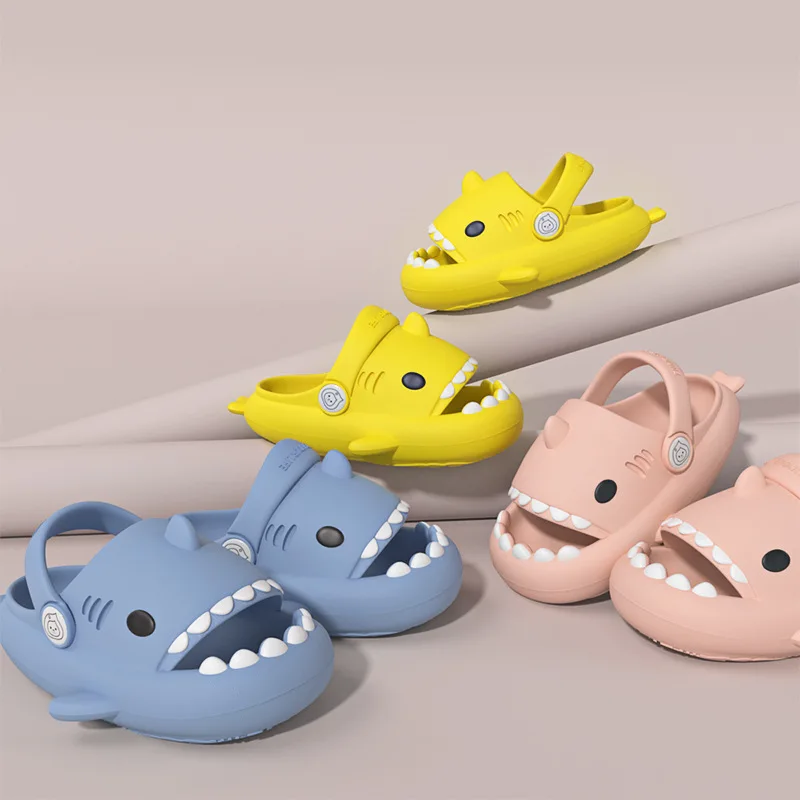 

Children slippers home children sandals anti-skid thick soles soft soles baby slippers Funny cartoon parent-child slippers