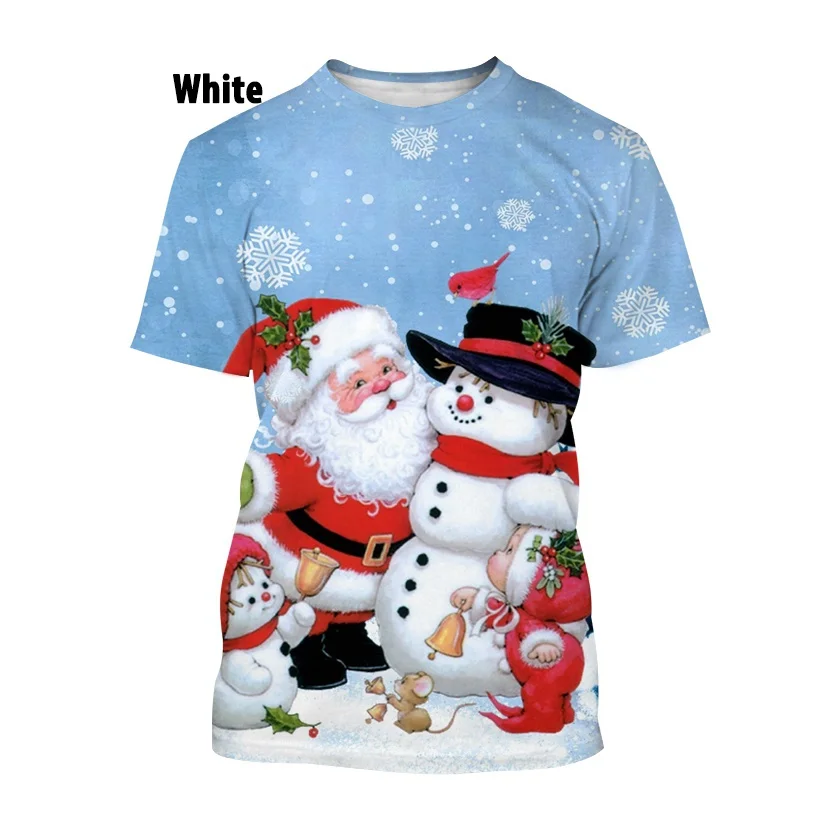 New Design Summer Fashion Unisex Hot Sale 3D Christmas T Shirt Digital Print Cool Casual Men/women Tshirt