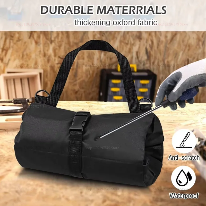 Heavy Duty Tool Bag Scroll Storage Organizer for Workers Engineers Maintenance Camping Detachable Multifunctional Tool Carrier