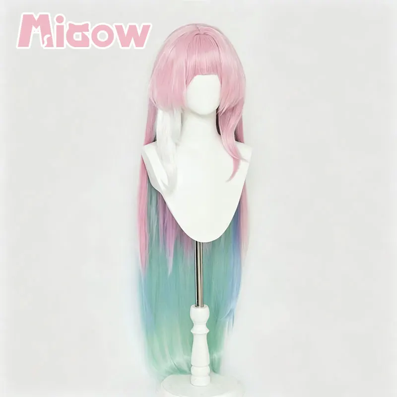 Game Honkai: Star Rail Cyrene Cosplay Wig Miaow High Quality Three Color Gradient Cosplay Wig