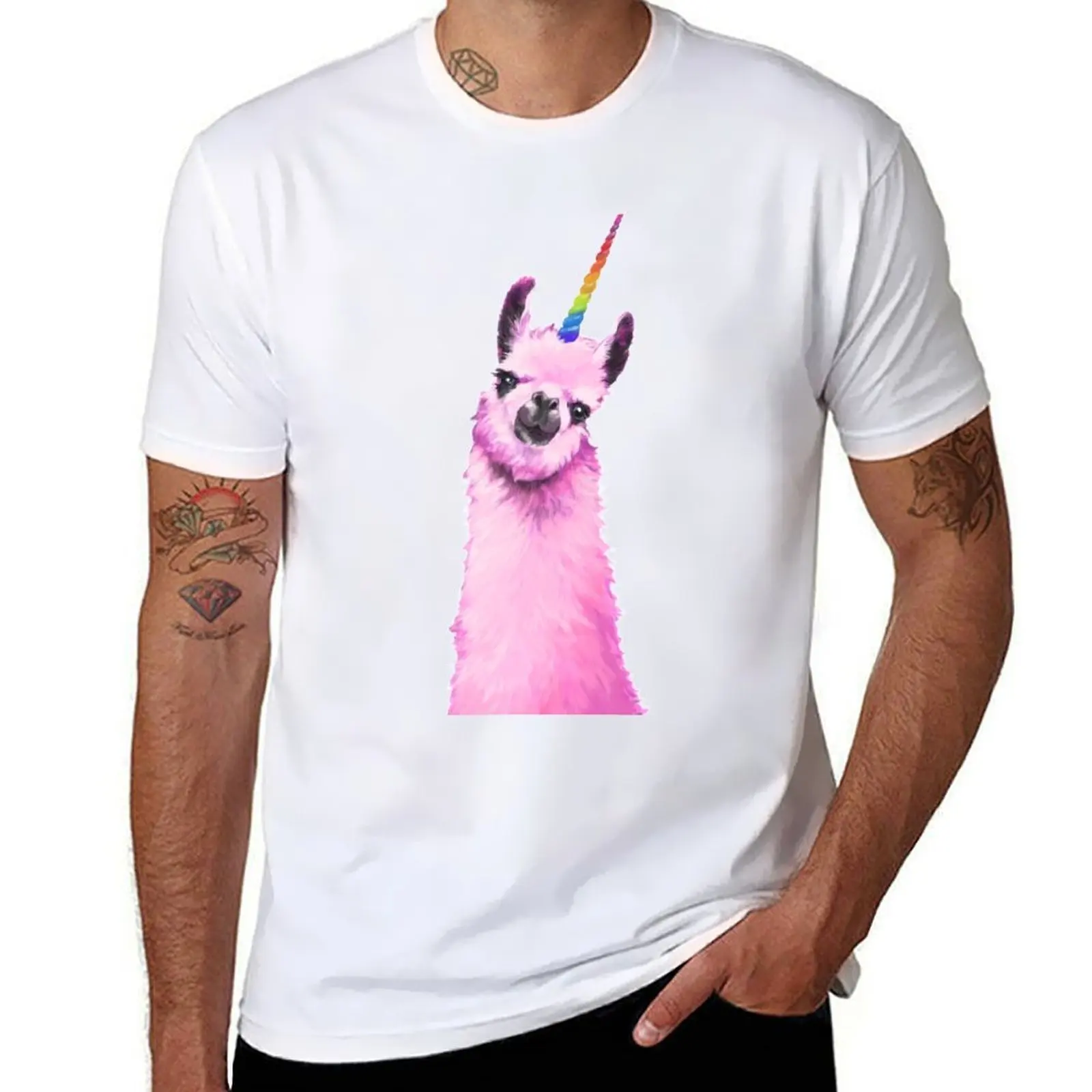 

Pink llama Unicorn T-Shirt graphic t shirts for man t shirt for man T-Shirt