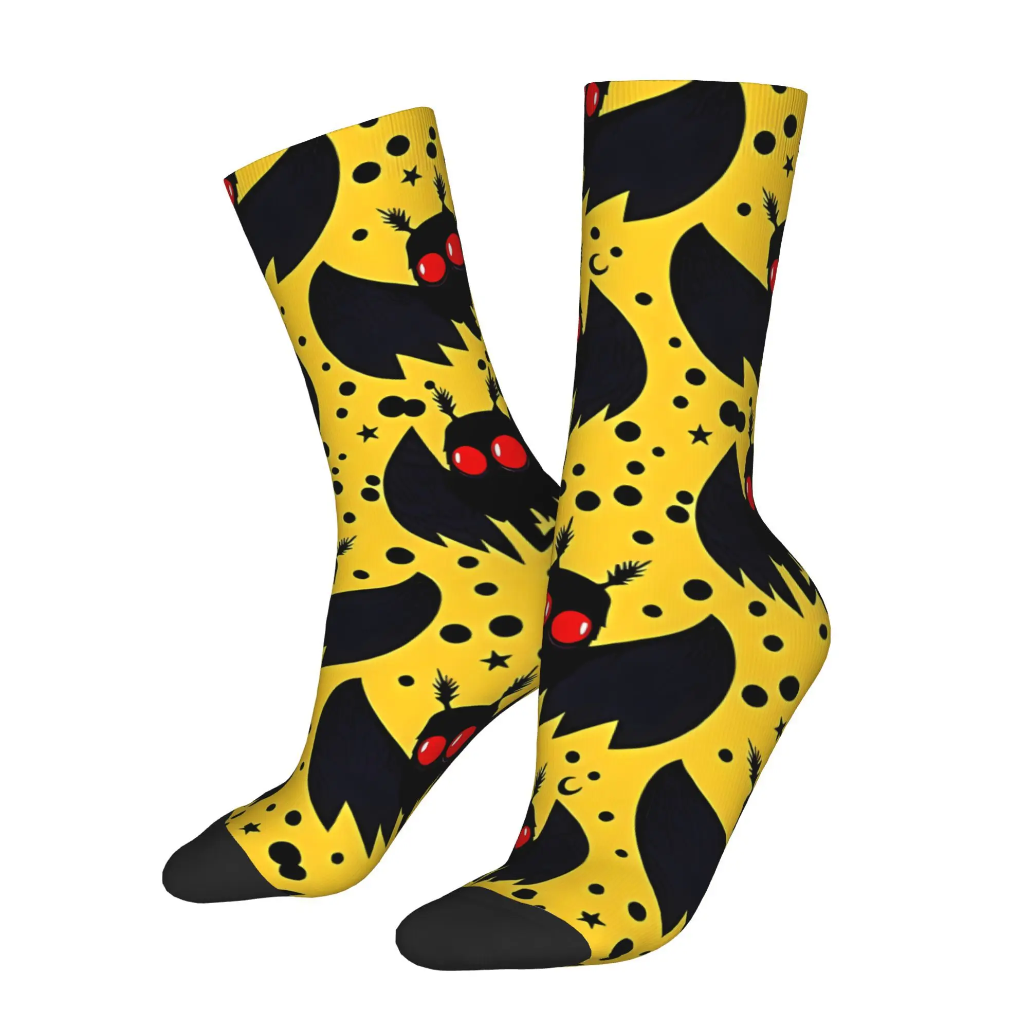 

Mothman Yellow Night Sock Printed Man Polyester Fashion