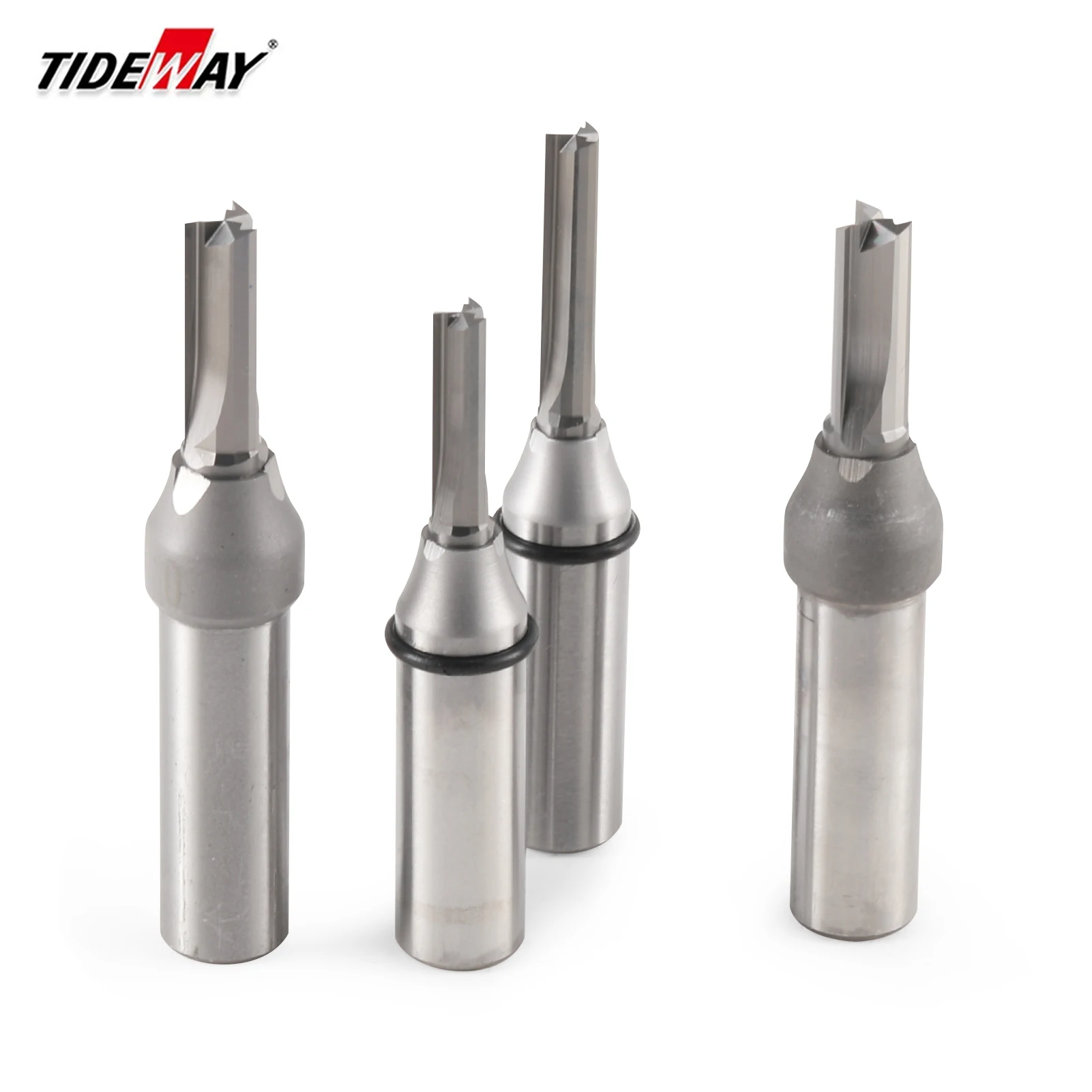 TIDEWAY 5PCS Straight Bit 12.7mm 3 Flutes for CNC Woodworking Milling Cutter Trimming Straight End Mill Slotting Grooving Wood