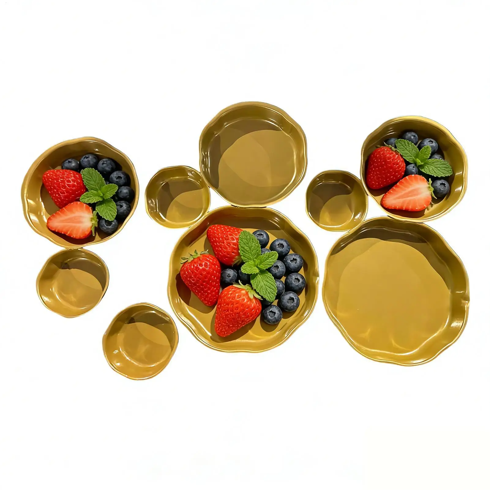 

Nine-grid decorative plate Snack tray bowl Home Decor Cluster Serving Bowls for Snacks Nuts Chips Fruit Candy Meals Appetizers