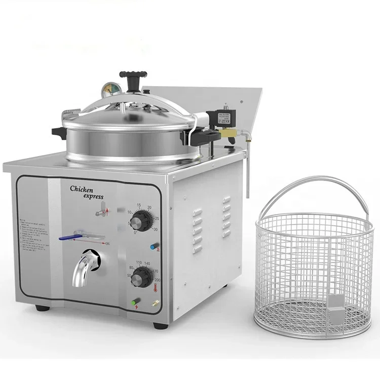 Industrial deep fryer pressure cooker electric table top commercial chicken pressure fryer