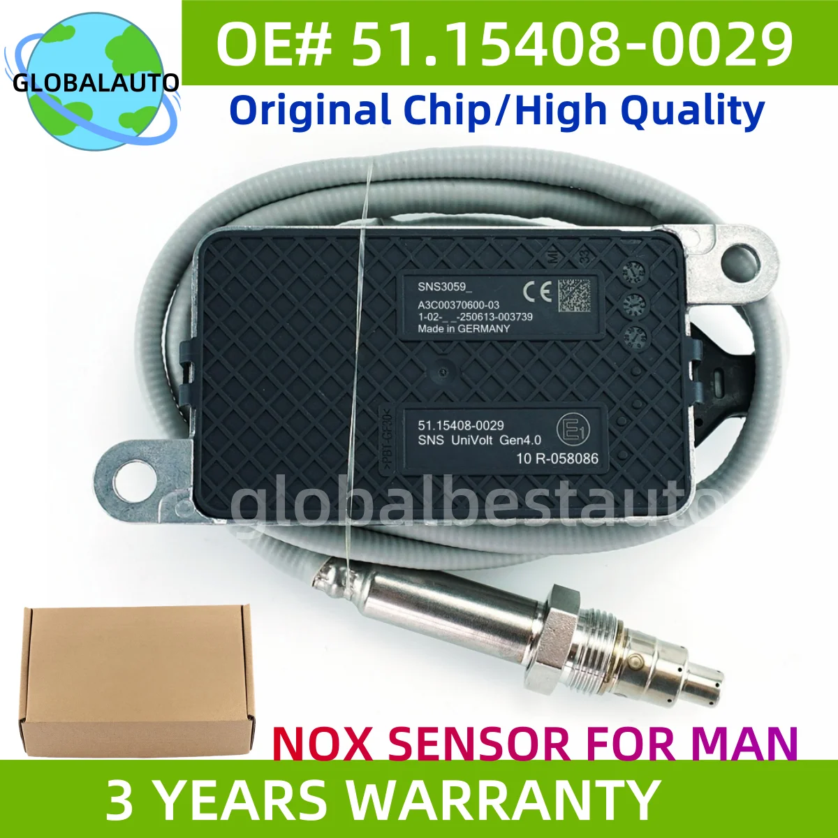 

51.15408-0029 51154080029 High Quality NEW Nitrogen Oxide Nox Sensor For MAN Truck 24V