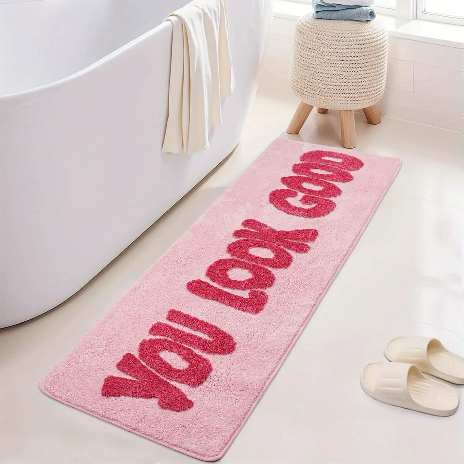 VIKAMA Moderner karierter Teppich, weich, warm und rutschfest, für Schlafzimmer, Eingangsmatte, Nachttisch, Wohnzimmer, Sofa, Heimdekoration