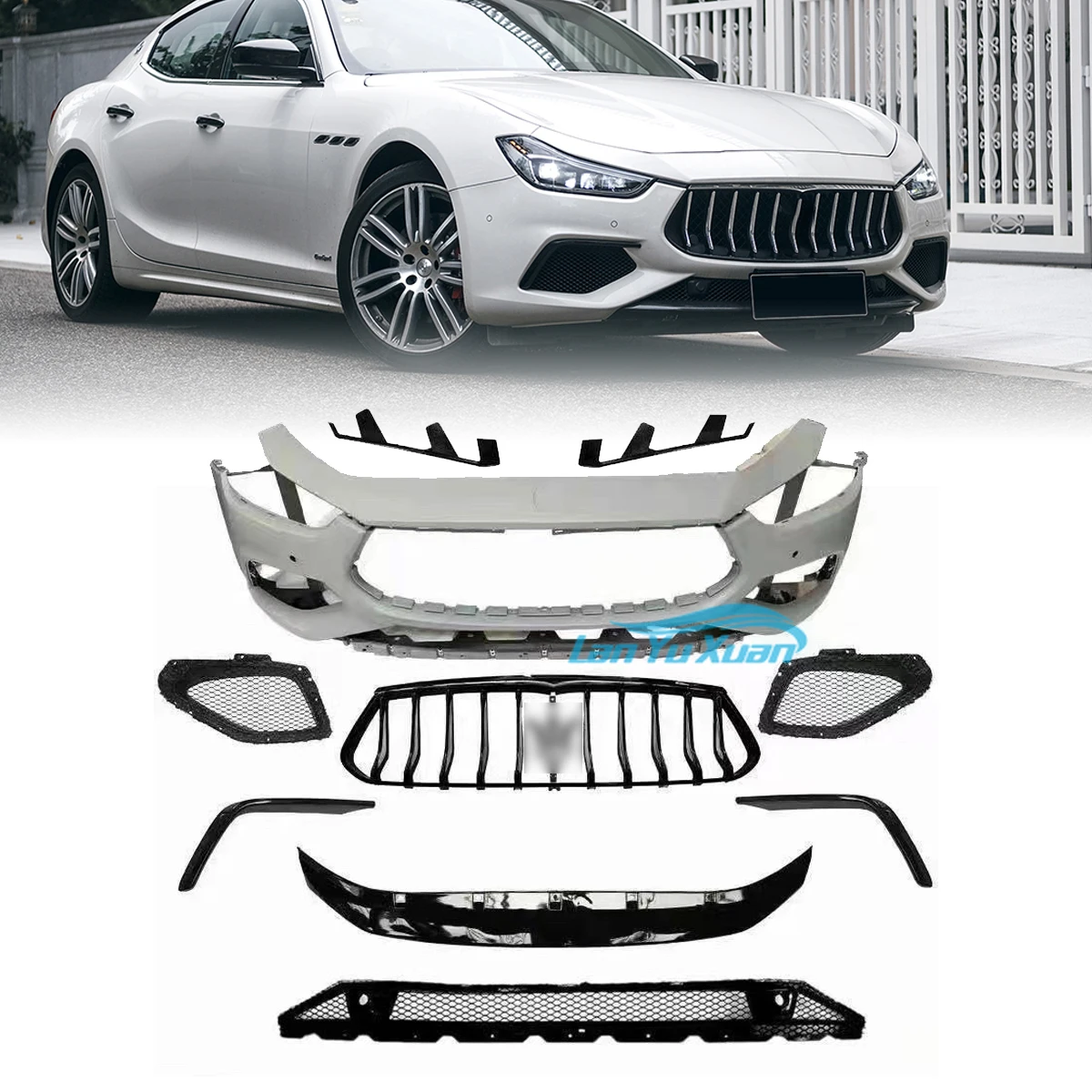 Body Kits For Maserati Ghibli 2014-2021 Upgrade New GTS Front Bumper Grill Maserati Accessories