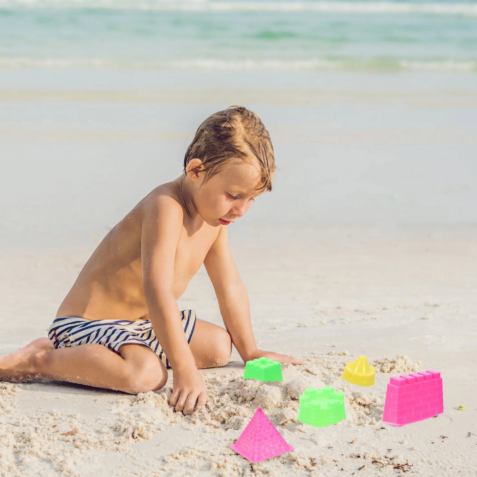 30 peças molde espaço brinquedos praia para crianças número de areia modelo de plástico