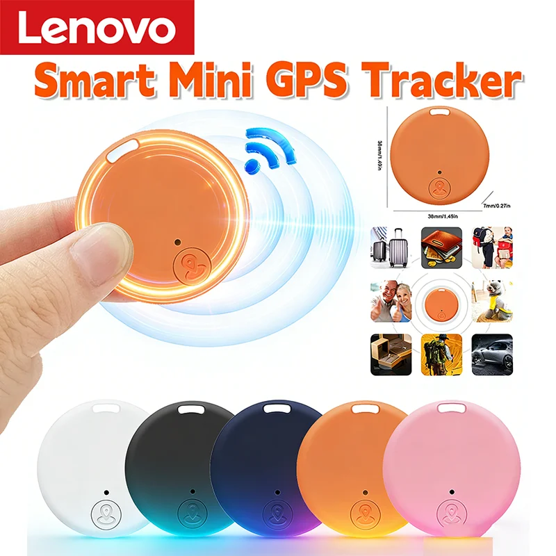 

Lenovo Smart Mini Bluetooth 5.4 Tracker Anti-Lost GPS Device Pet Kids Wallet Tracking For IOS Android Smart Finder Locator