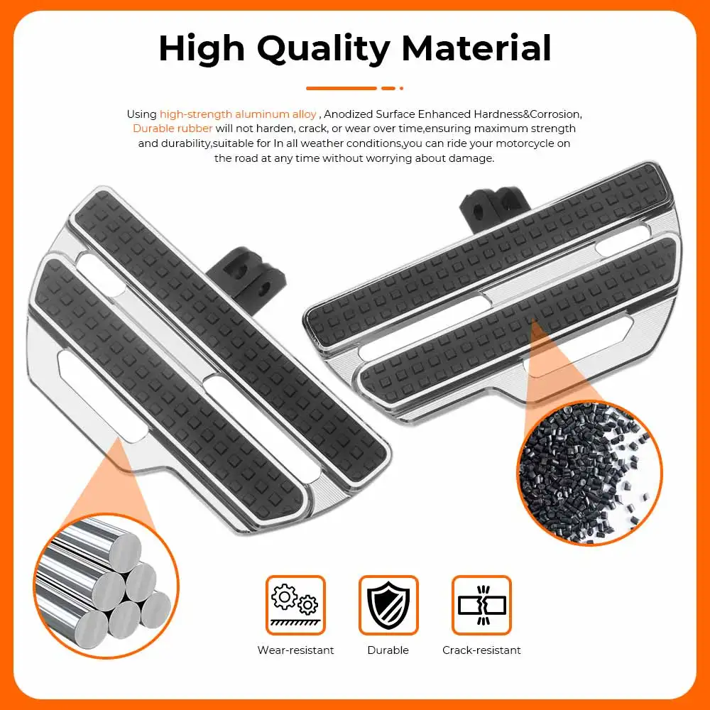 Motorcycle Front Floorboards Driver Footrest For Harley Softail Street Fat Bob Low Rider Sport Glide 2018-2024 Foot Peg Pedal