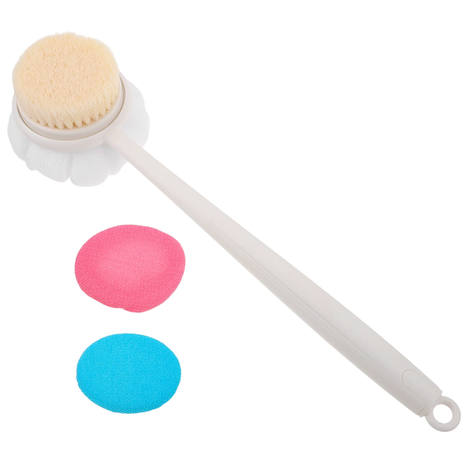 فرشاة استحمام مزدوجة الجوانب بمقبض واحد، فرشاة للجسم للتقشير والتدليك، تجربة سبا للتنظيف اللطيف في المنزل #1