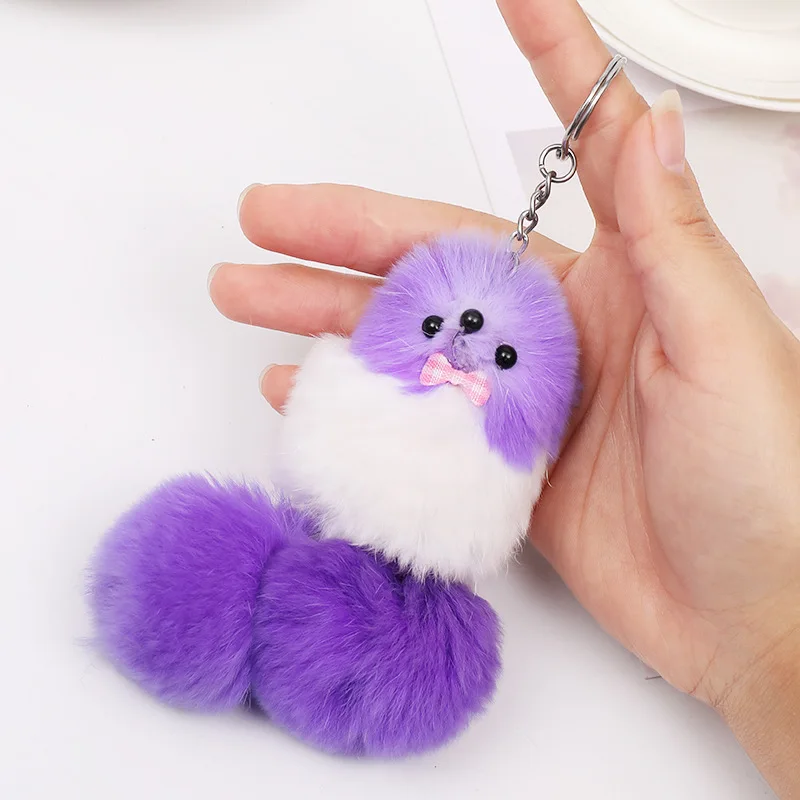 100pcs/lot wholesale plush animal doll toy fox fur ball bag backpack accessories stuffed,Deposit First to Get Discount much