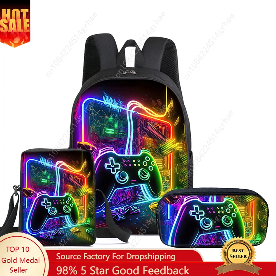 ensemble-de-3-sacs-a-bandouliere-pour-manettes-de-jeu-trousses-a-crayons-sacs-d'ecole-pour-garcons-et-filles-meilleurs-cadeaux-sac-a-dos-scolaire-2d-dessin-anime-pour-enfants