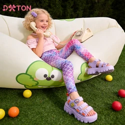 DXTON Children Leggings Mermaid Girls Pants New Skinny Leggings for Girls Toddler Trousers Four Season Girls Pencil Pants 3-12YS
