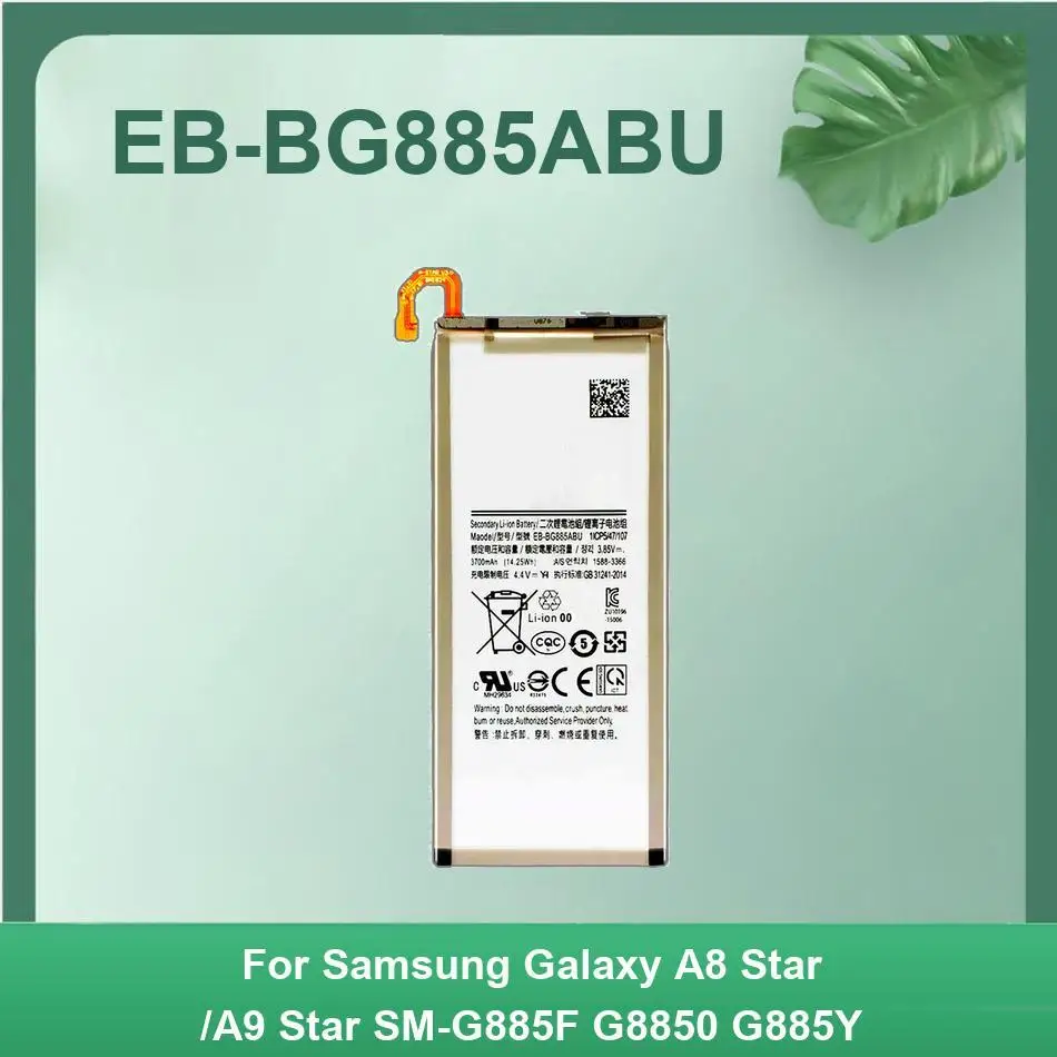 

Eb-BG885ABU 3700Mah Battery For Samsung Galaxy A8 Star A9 Sm-G885F G8850 G885Y Premium Replacement Mobile Phone